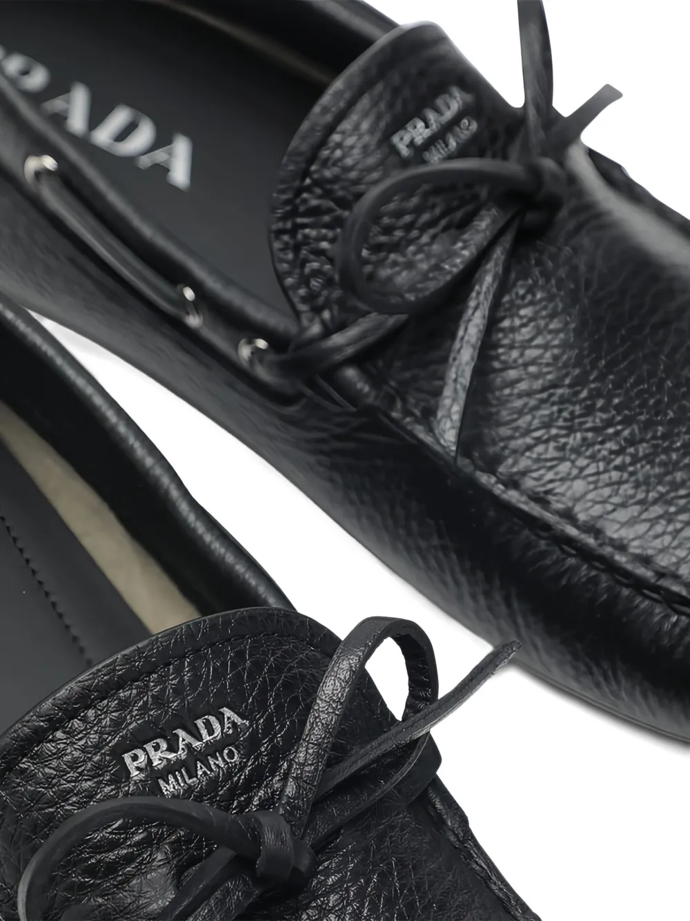 Prada Loafers met strikdetail Zwart