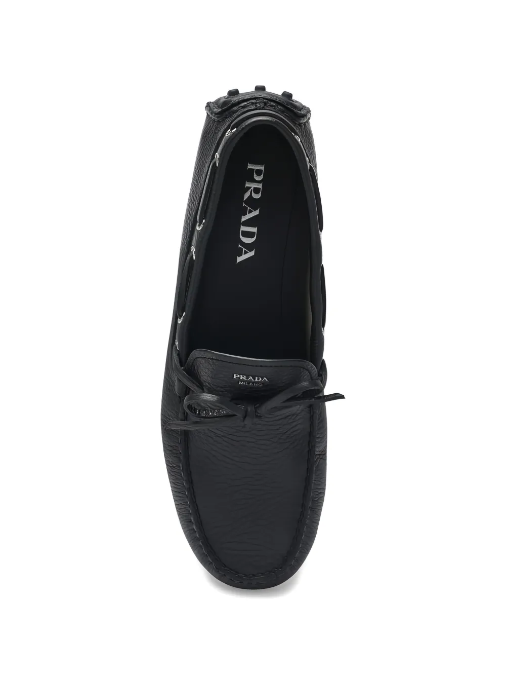Prada Loafers met strikdetail Zwart