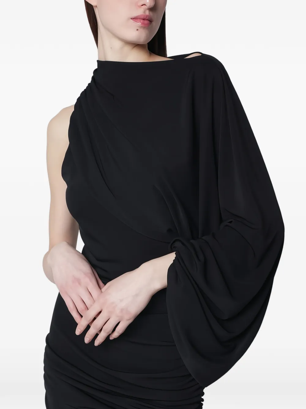 THE ANDAMANE Asymmetrische mini-jurk Zwart