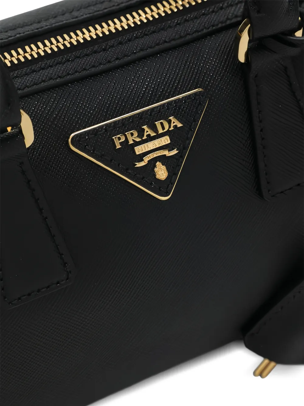 Prada Bauletto shopper met handvat Zwart