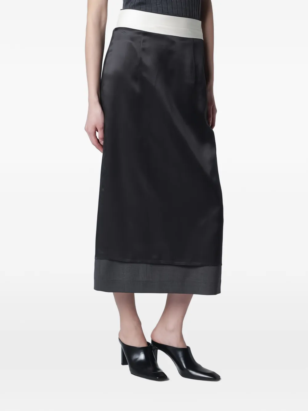  Róhe Inside-out Midi Skirt - Black 