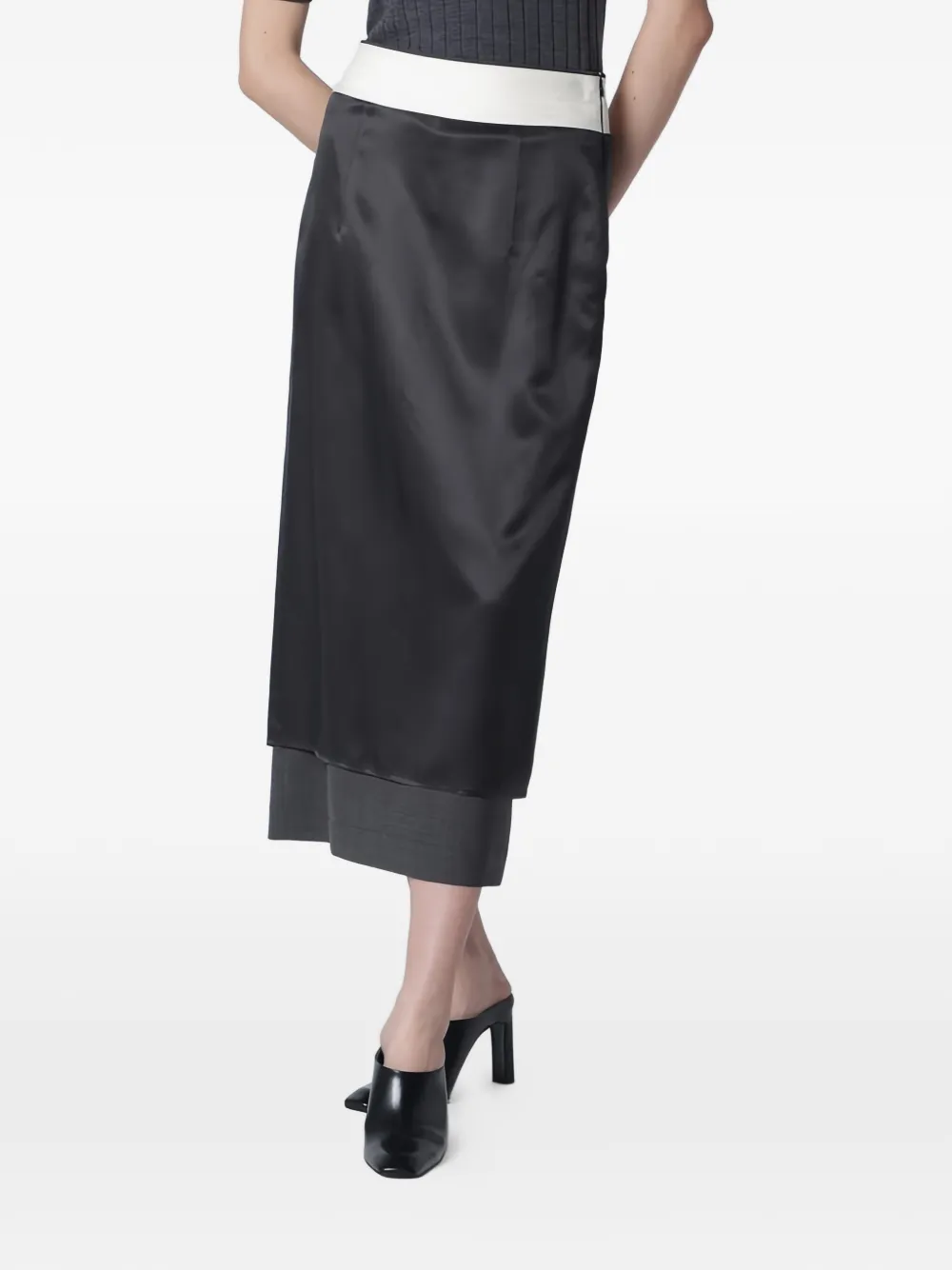 Róhe inside-out midi skirt - Nero