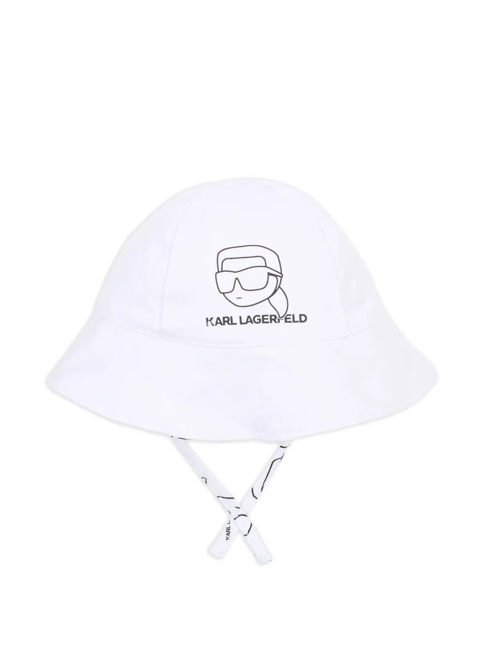 Karl Lagerfeld Kids printed sun hat - Bianco