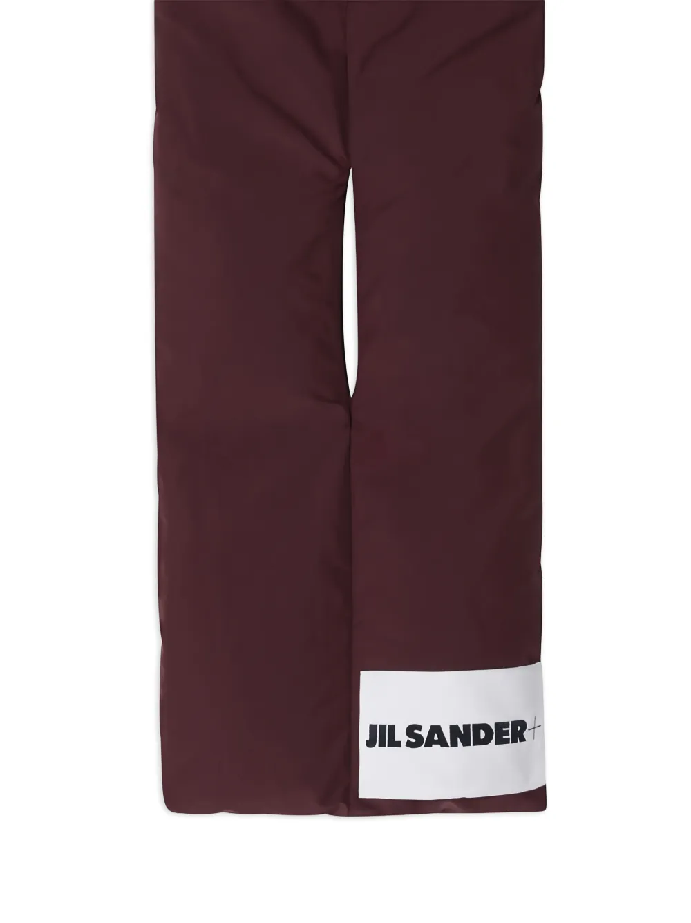 Jil Sander Gewatteerde sjaal met logopatch Rood