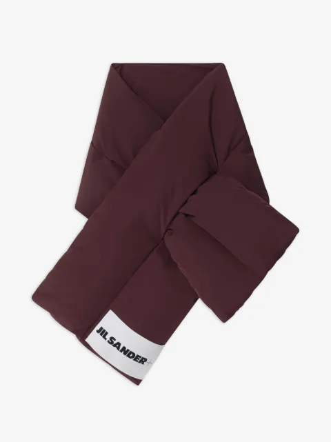 Jil Sander écharpe matelassée à patch logo