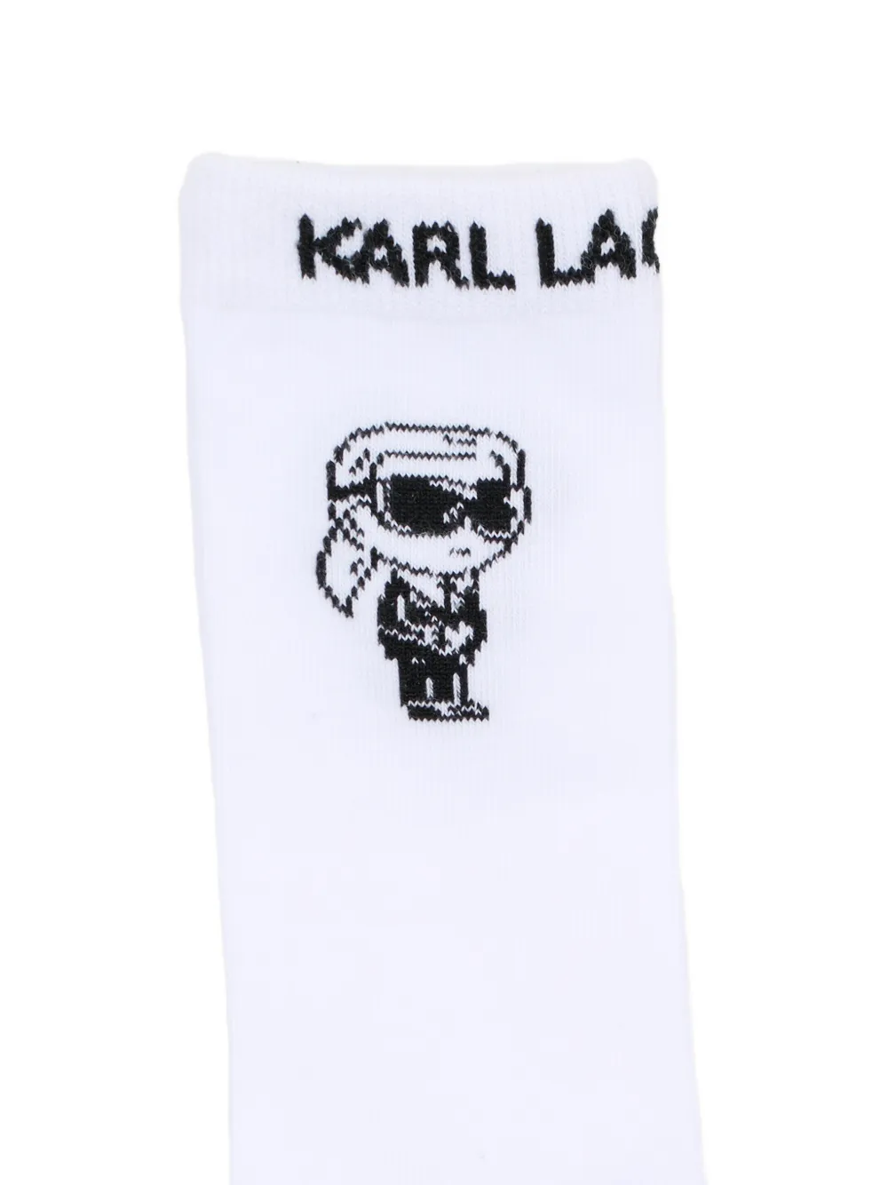 Karl Lagerfeld Kids Sokken met grafisch logo Wit