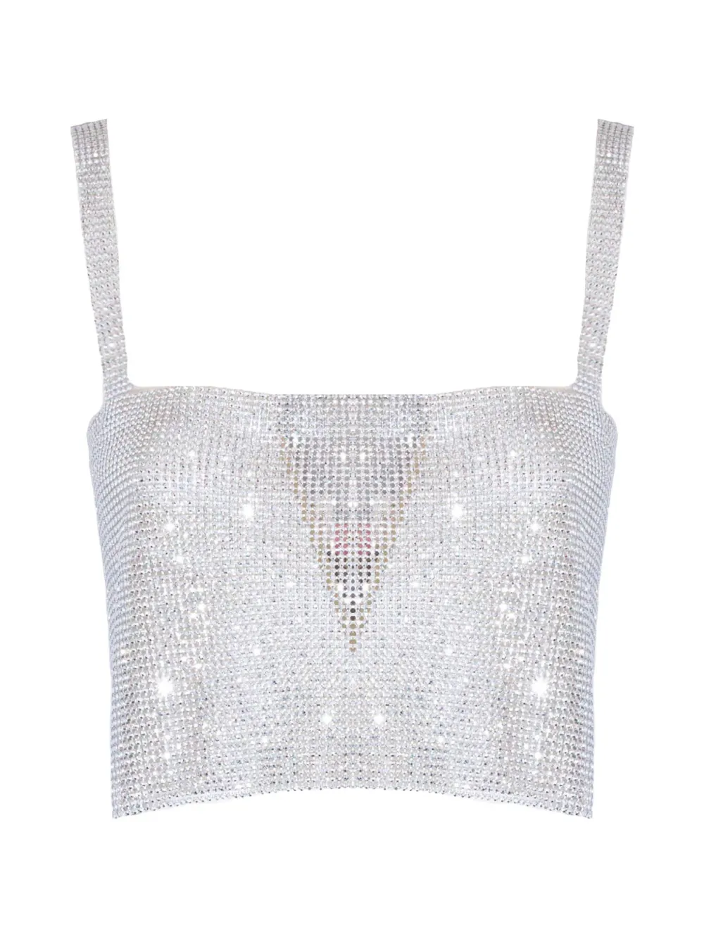 TWENTY FOURHAITCH Silver rhinestone top - Argento