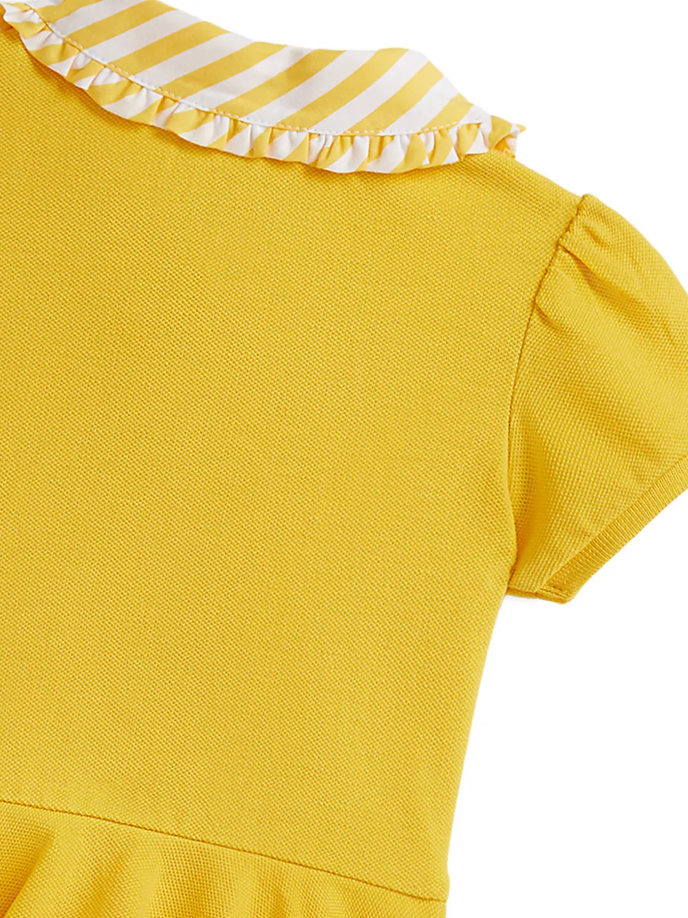  Polo Ralph Lauren Kids Striped Ruffled Shorties - Yellow 
