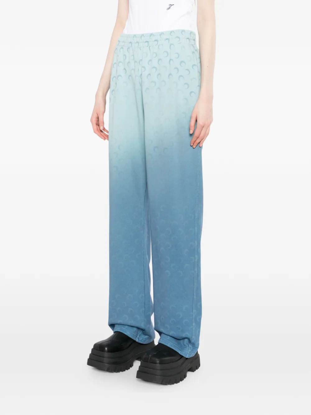 faded-moon fleece track pants