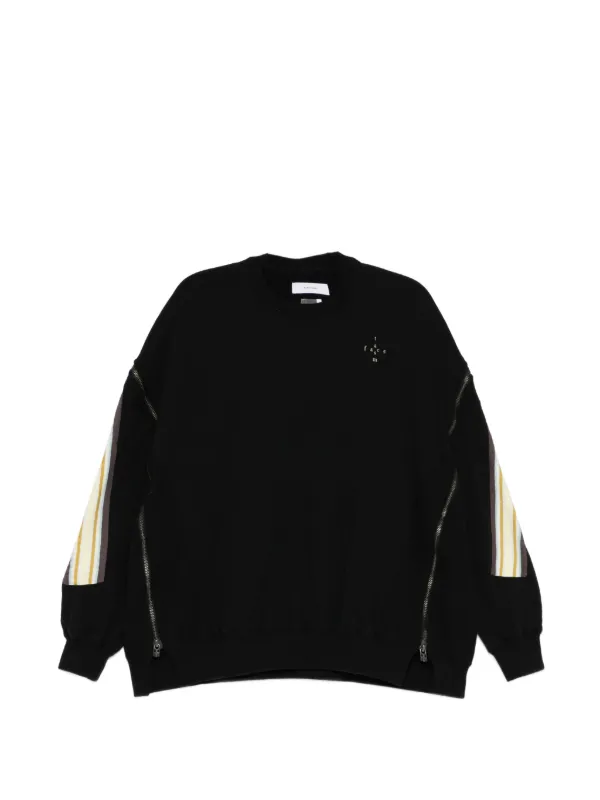 Facetasm Zipped Layered Sweatshirt | Black | FARFETCH