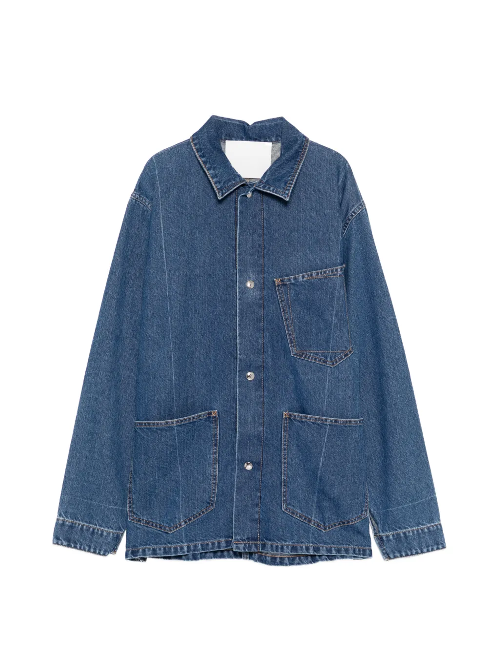 Setchu exposed-seam pockets jacket - Blau