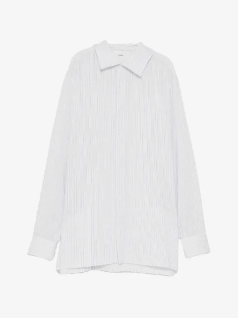 Setchu creased striped shirt