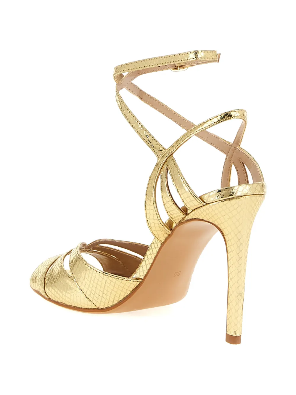 TWINSET snake-print sandals Goud