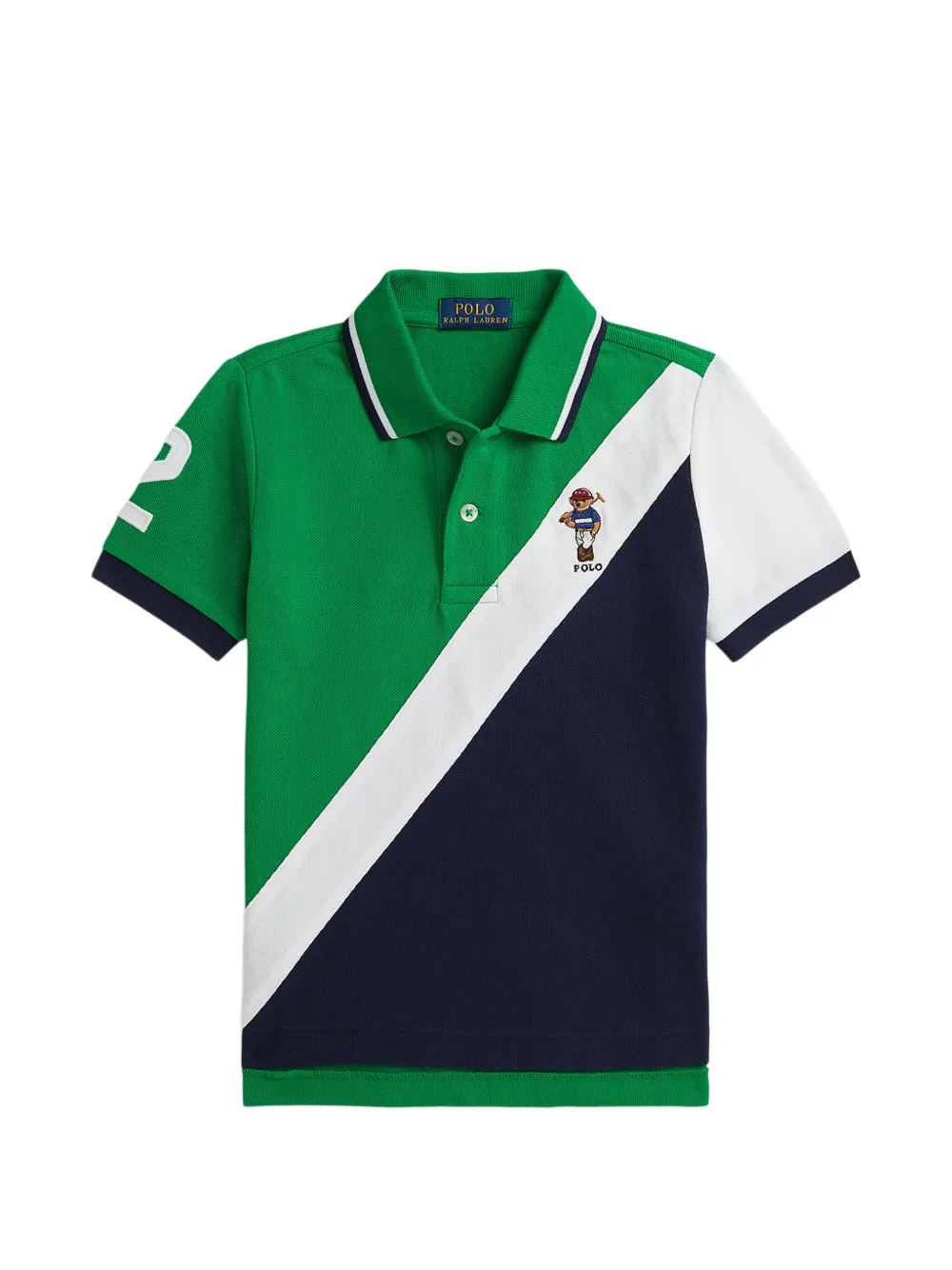 POLO RALPH LAUREN KIDS embroidered bear polo shirt - Verde