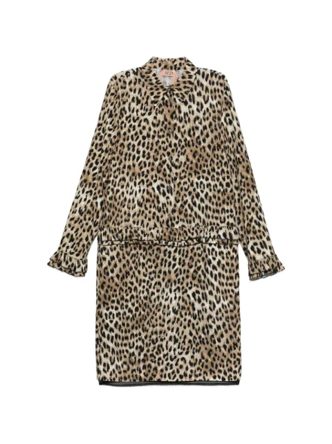 Nº21 ruffled leopard-print dress
