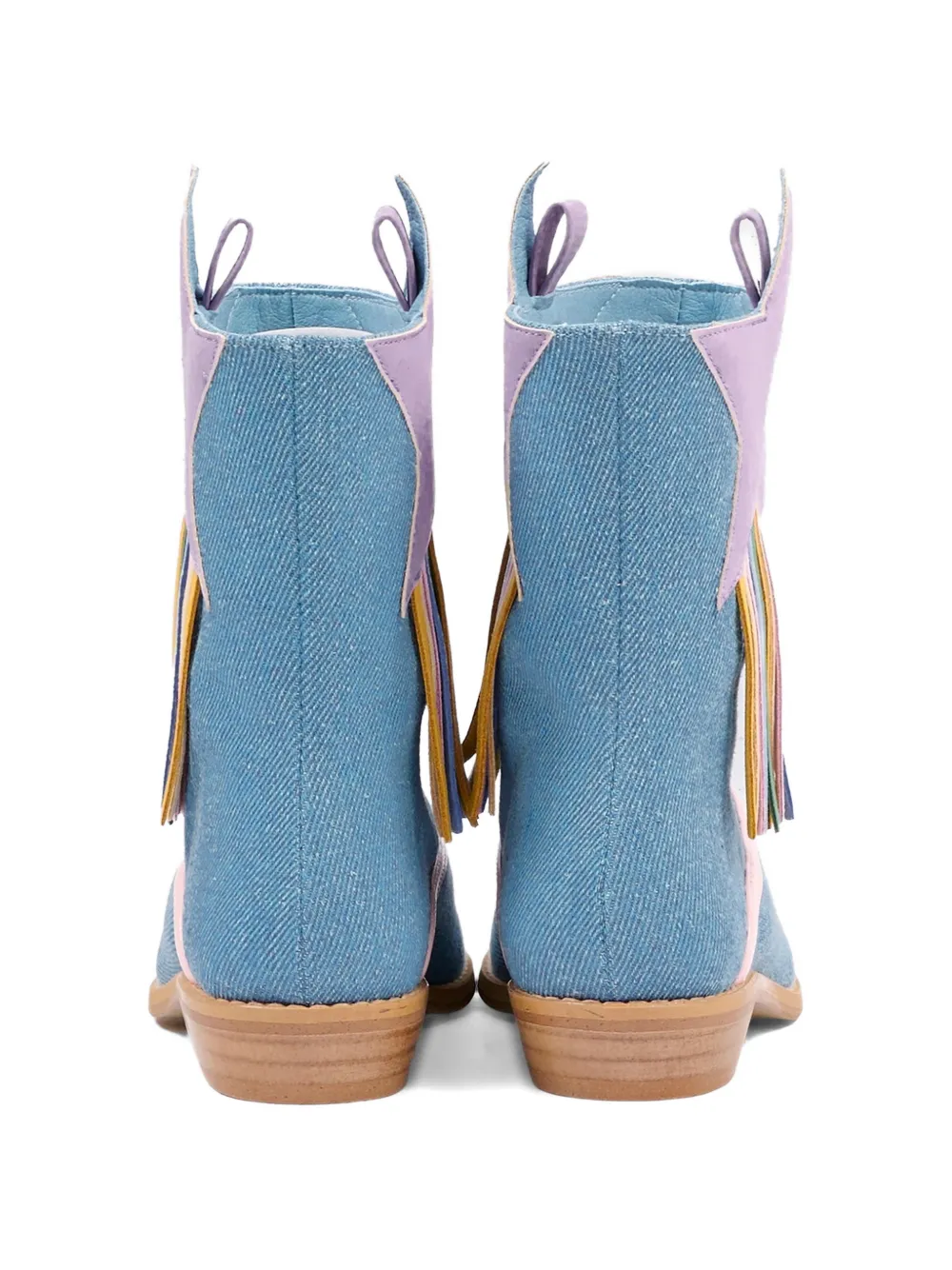 Stella McCartney Kids Laarzen met franje en sterrenpatroon Blauw