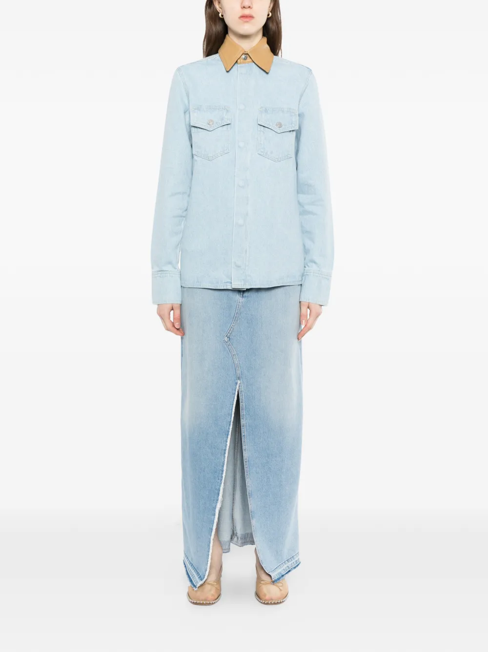 Exposed-Seam Cotton Shirt