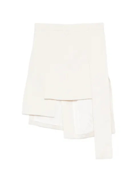 Setchu asymmetric layered skirt