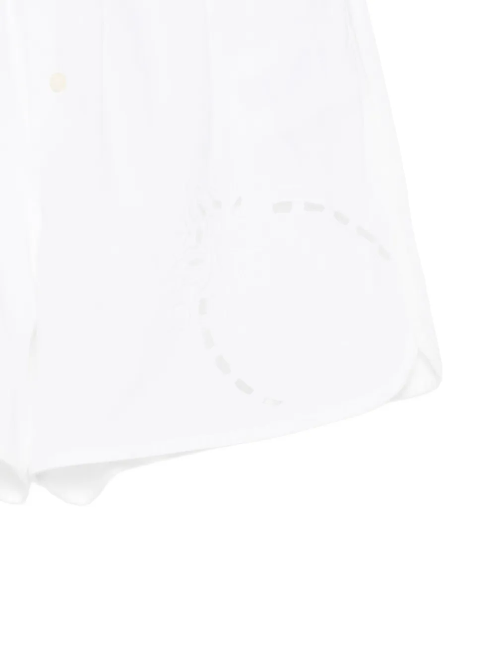 Marine Serre Shorts met elastische tailleband Wit