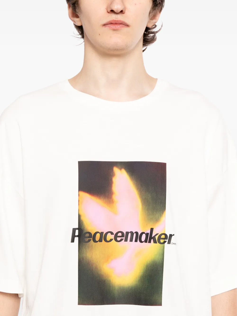 OAMC Peacemaker T-shirt met vogel Wit