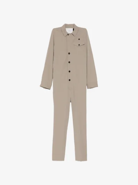 Setchu button belted jumpsuit