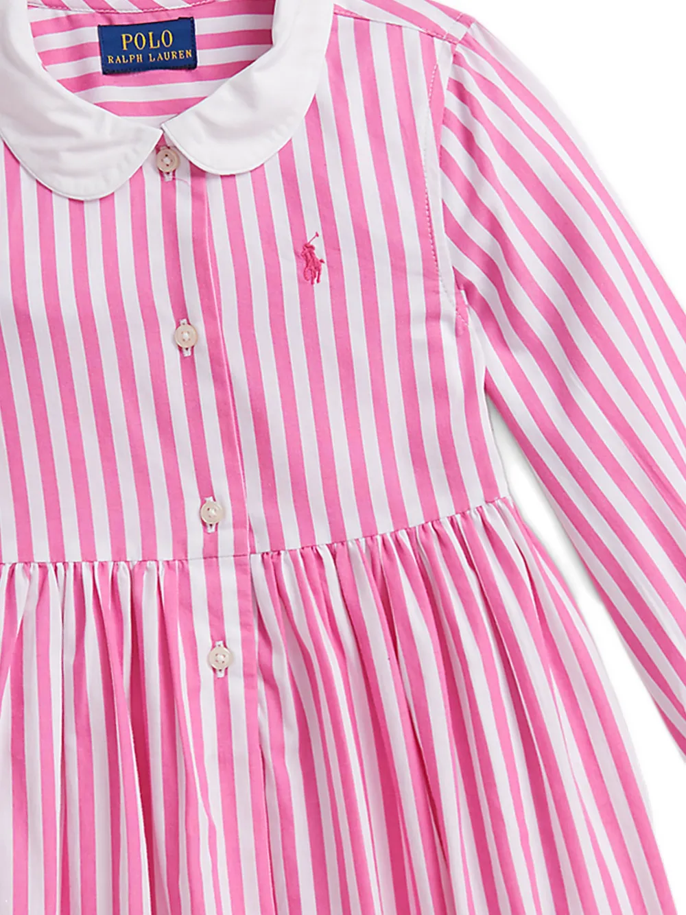 POLO RALPH LAUREN KIDS Gestreepte jurk Roze