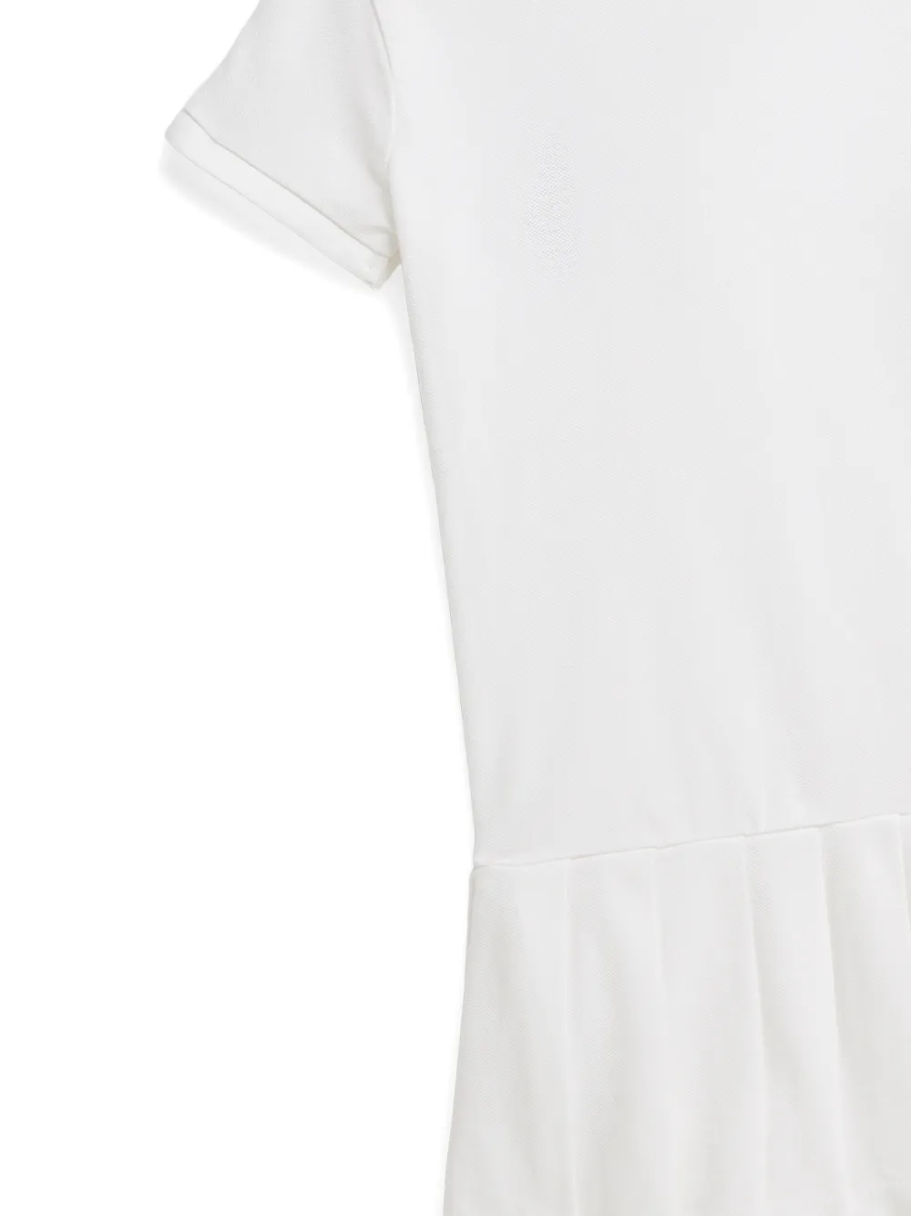 POLO RALPH LAUREN KIDS Geplooide jurk met logo Wit