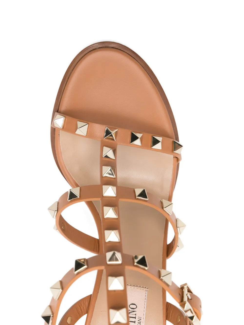 Valentino Garavani Rockstud buckled heeled sandals Bruin