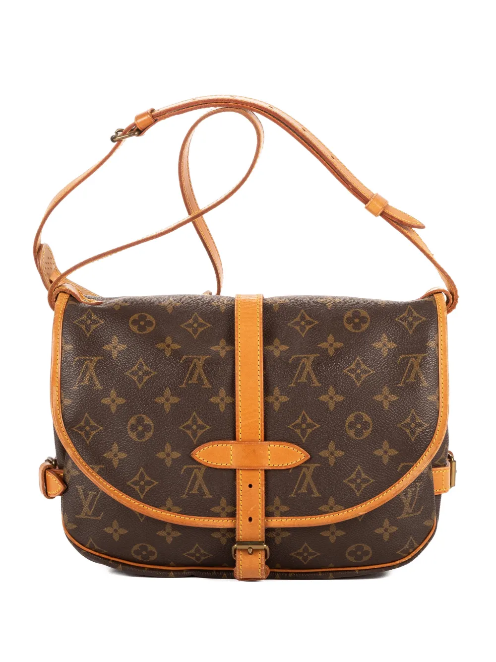 Louis Vuitton Pre-Owned GM Saumur monogram shoulder bag - Marrone