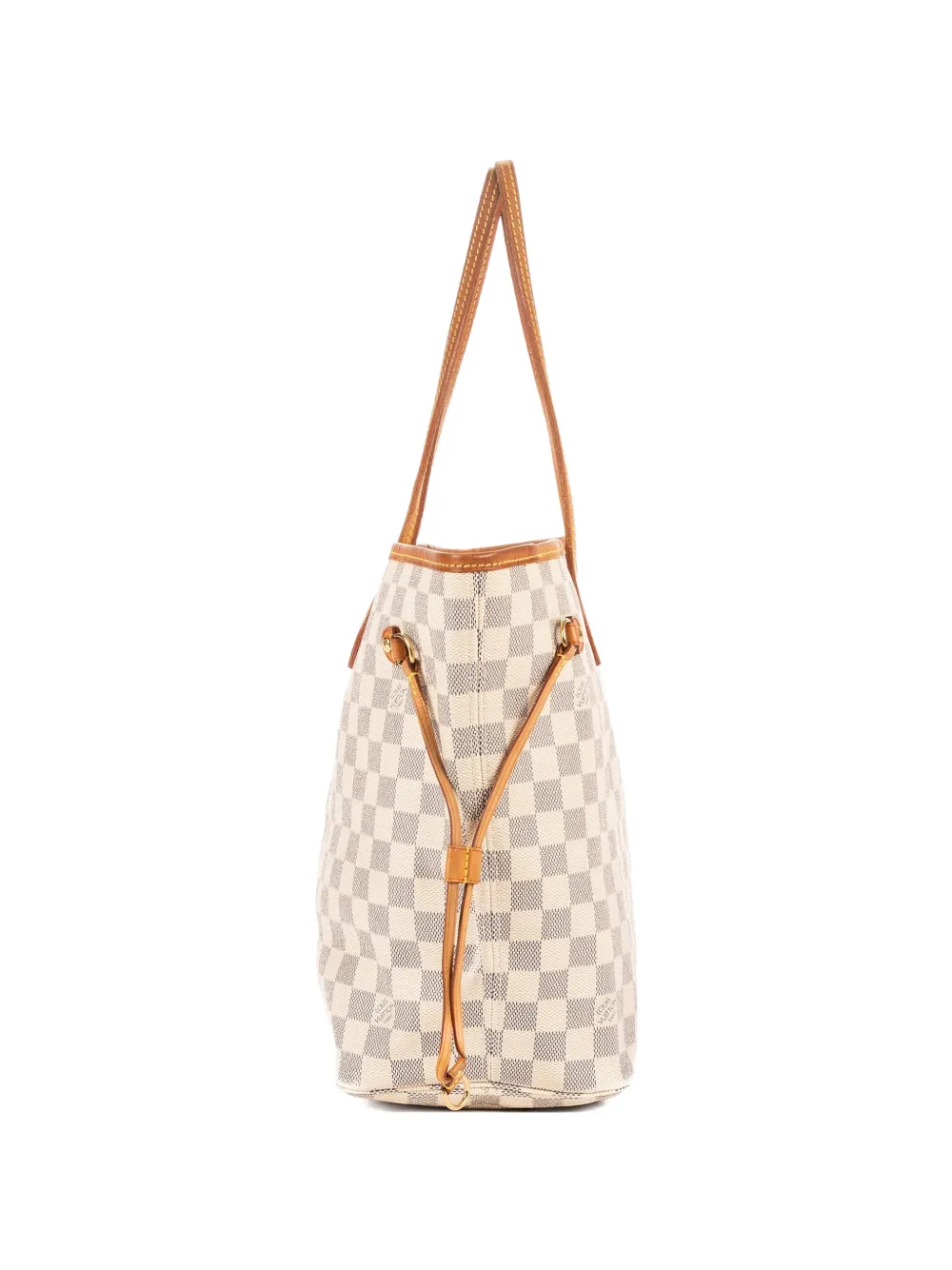 Louis Vuitton Pre-Owned MM Neverfull chequered tote bag - Bianco