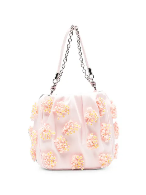 Self-Portrait beaded tote bag