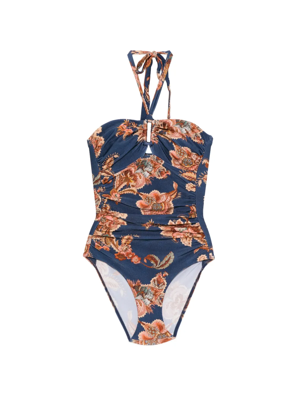 ZIMMERMANN Aster floral-print swimsuit - Blau