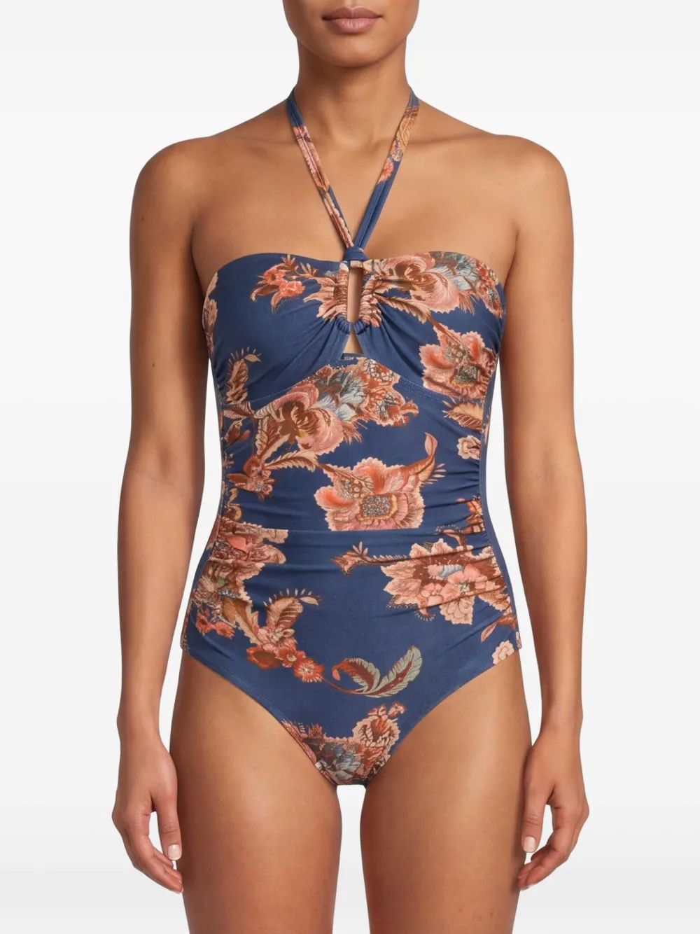ZIMMERMANN Aster badpak met bloemenprint Blauw