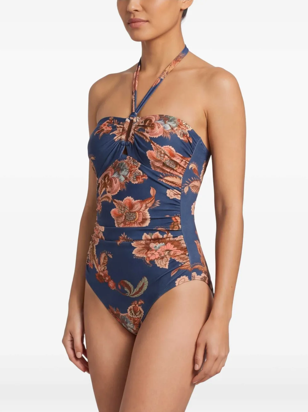 ZIMMERMANN Aster badpak met bloemenprint Blauw