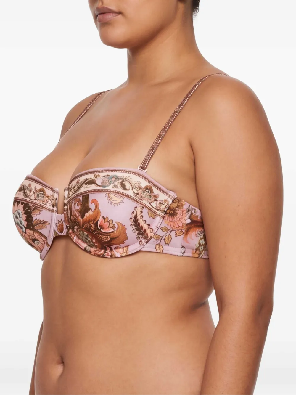 ZIMMERMANN Aster bikinitop met bloemenprint Roze