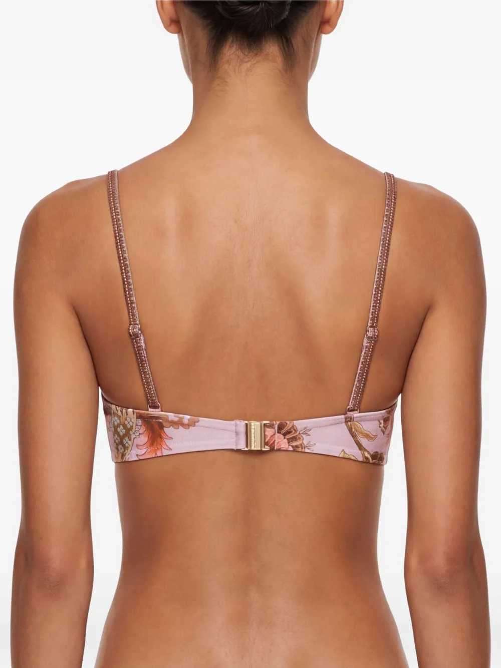 ZIMMERMANN Aster bikinitop met bloemenprint Roze