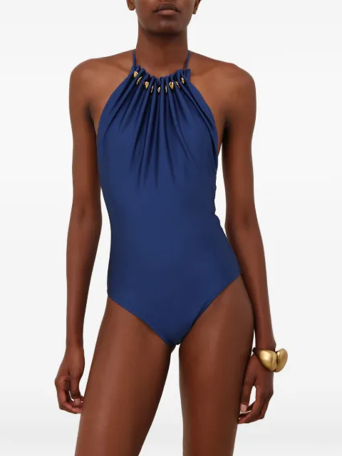 ZIMMERMANN Aster gathered bead 1PC swimsuit