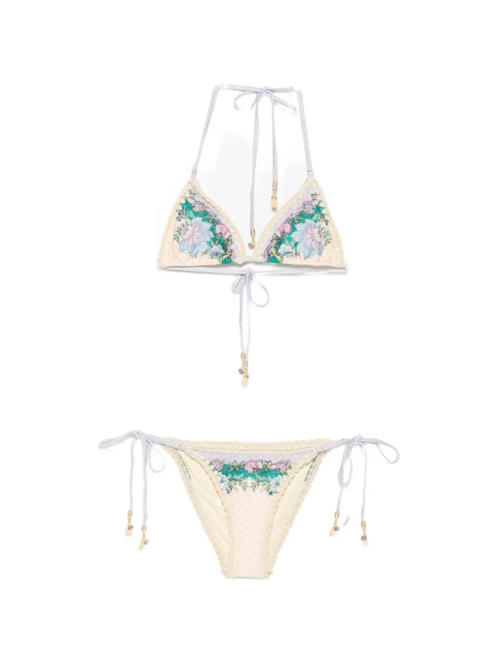 ZIMMERMANN Indra crochet-detail bikini - Nude