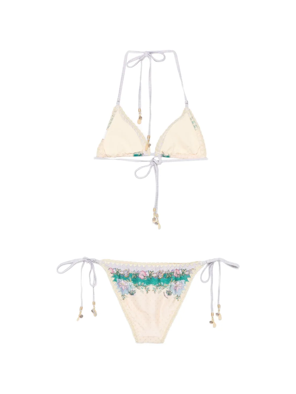 ZIMMERMANN Indra bikini met gehaakt detail Beige