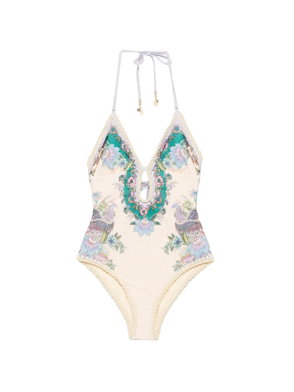 ZIMMERMANN Indra crochet-detail swimsuit - Toni neutri