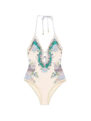 ZIMMERMANN ワンピース水着 フリル 花柄 サイズ0 ZIMMERMANN One-Pieces for Women - Shop on FARFETCH