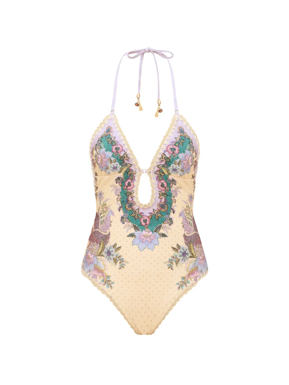 ZIMMERMANN Indra badpak met gehaakt detail Beige