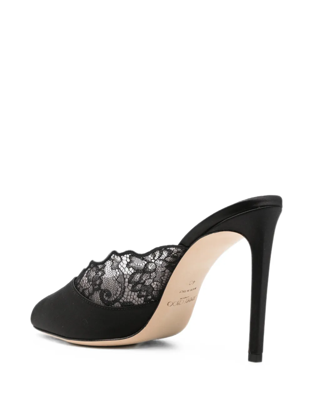 Jimmy Choo Brigitte lace peep-toe sandals Zwart
