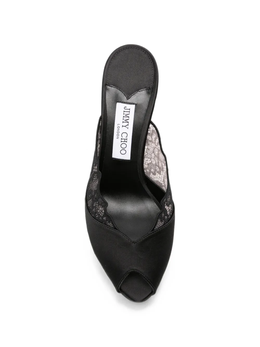 Jimmy Choo Brigitte lace peep-toe sandals Zwart