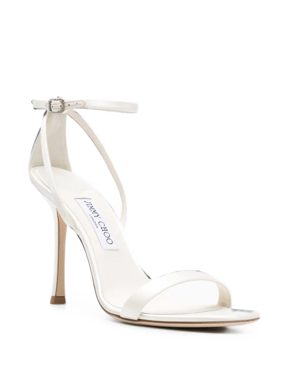 Jimmy Choo Moza crystal-embellished sandals Beige