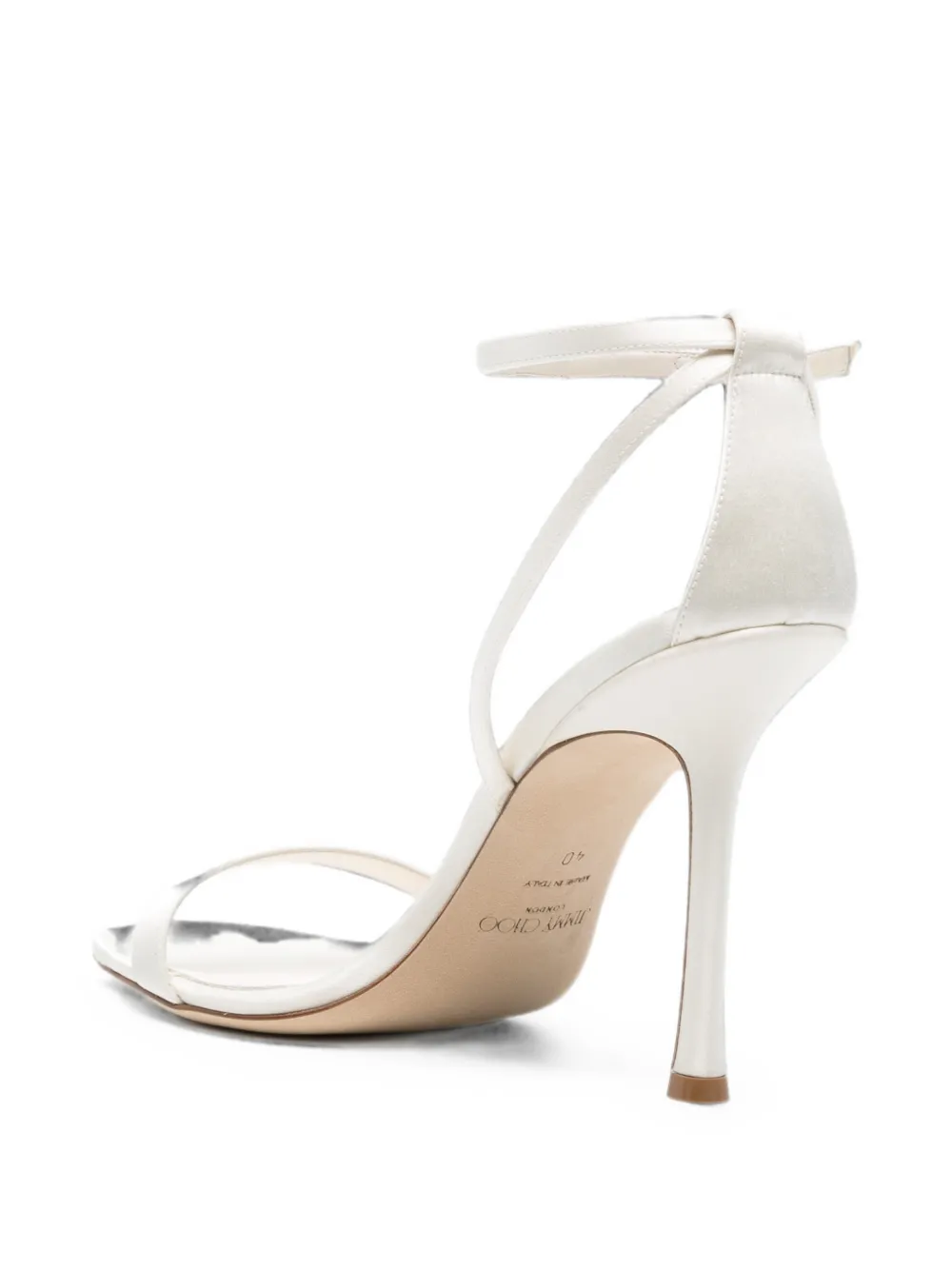 Jimmy Choo Moza crystal-embellished sandals Beige