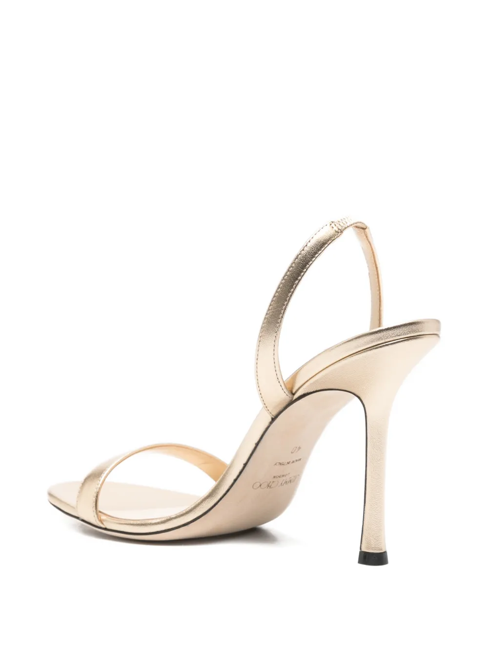 Jimmy Choo Jenn metallic leather sandals Goud