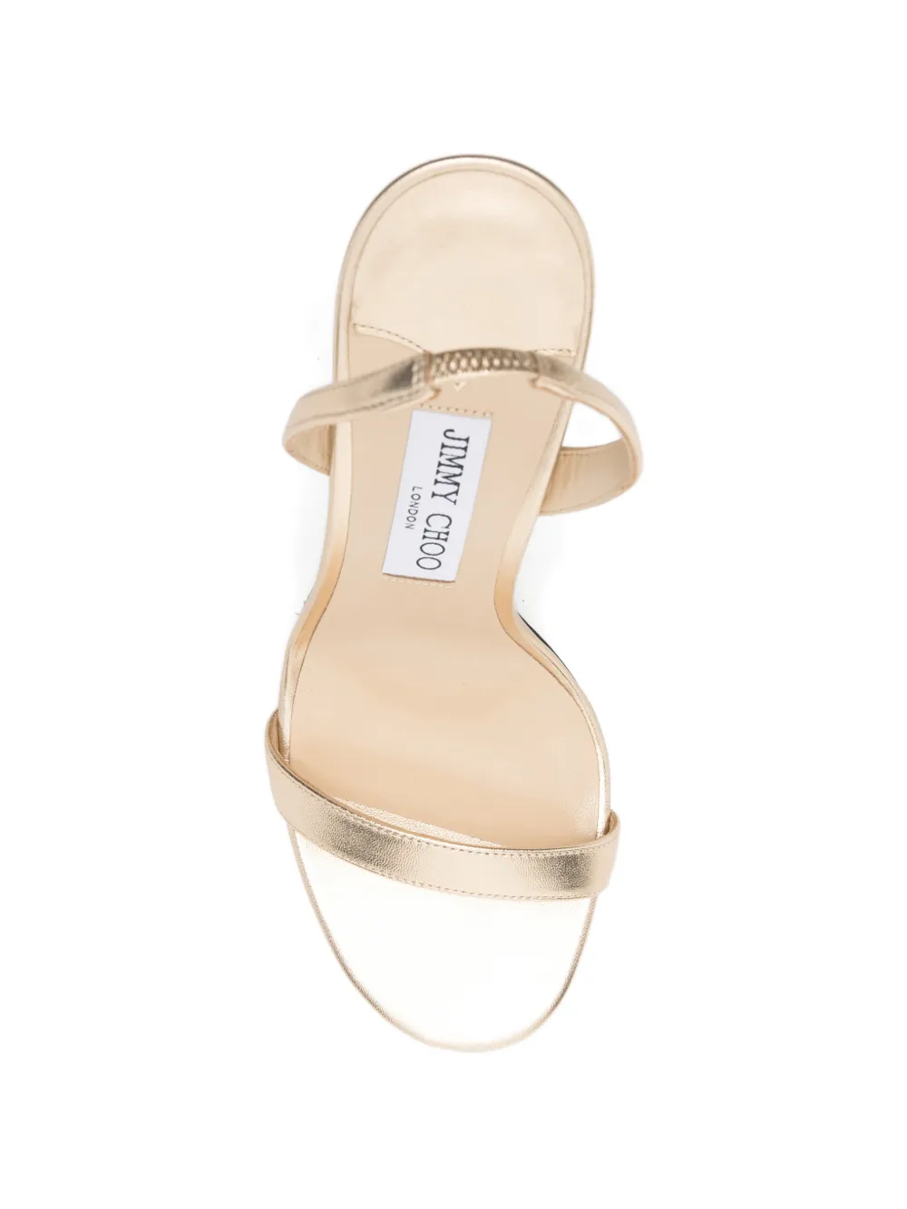 Jimmy Choo Jenn metallic leather sandals Goud