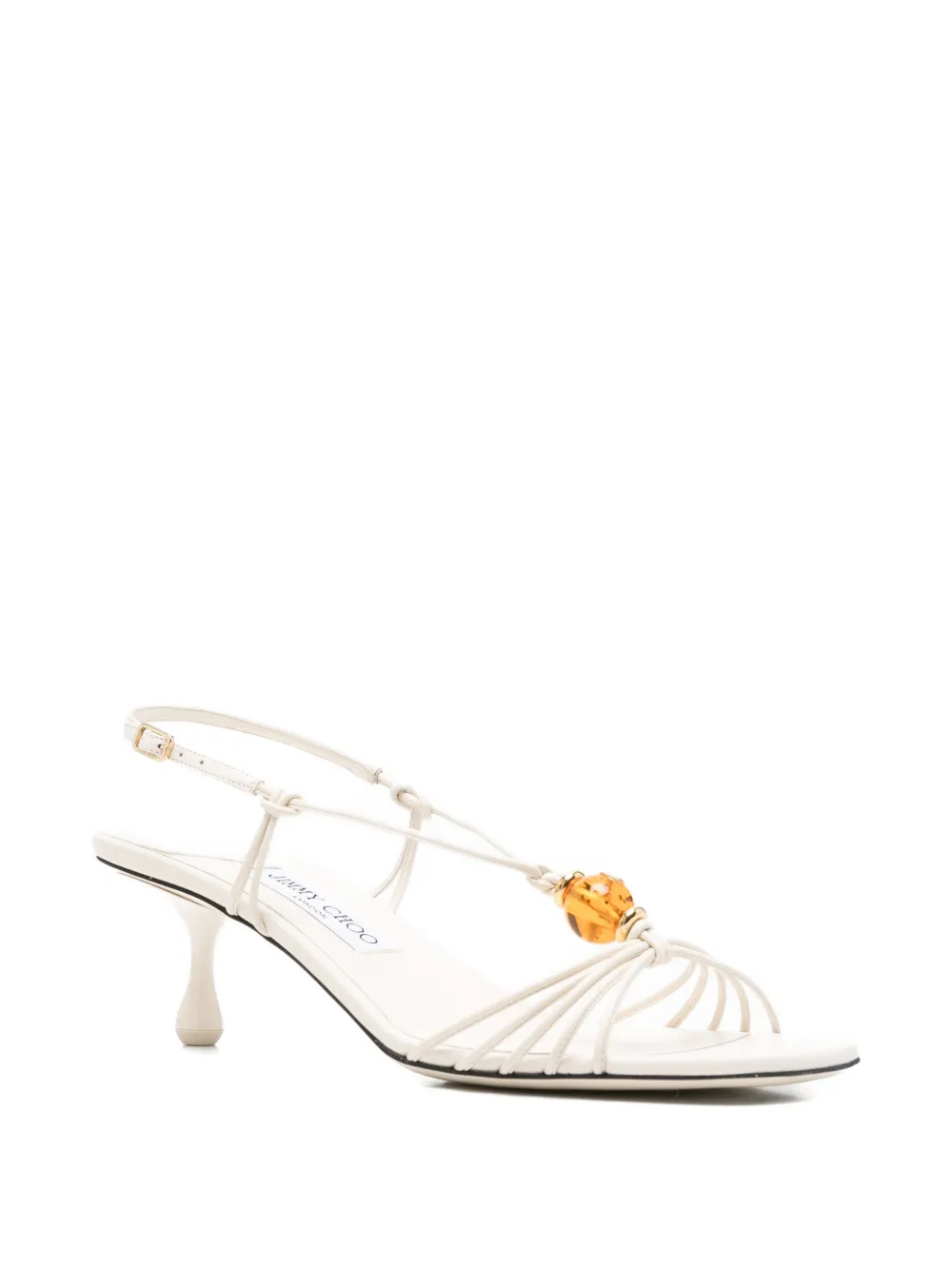 Jimmy Choo Lova bead-embellished sandals Wit