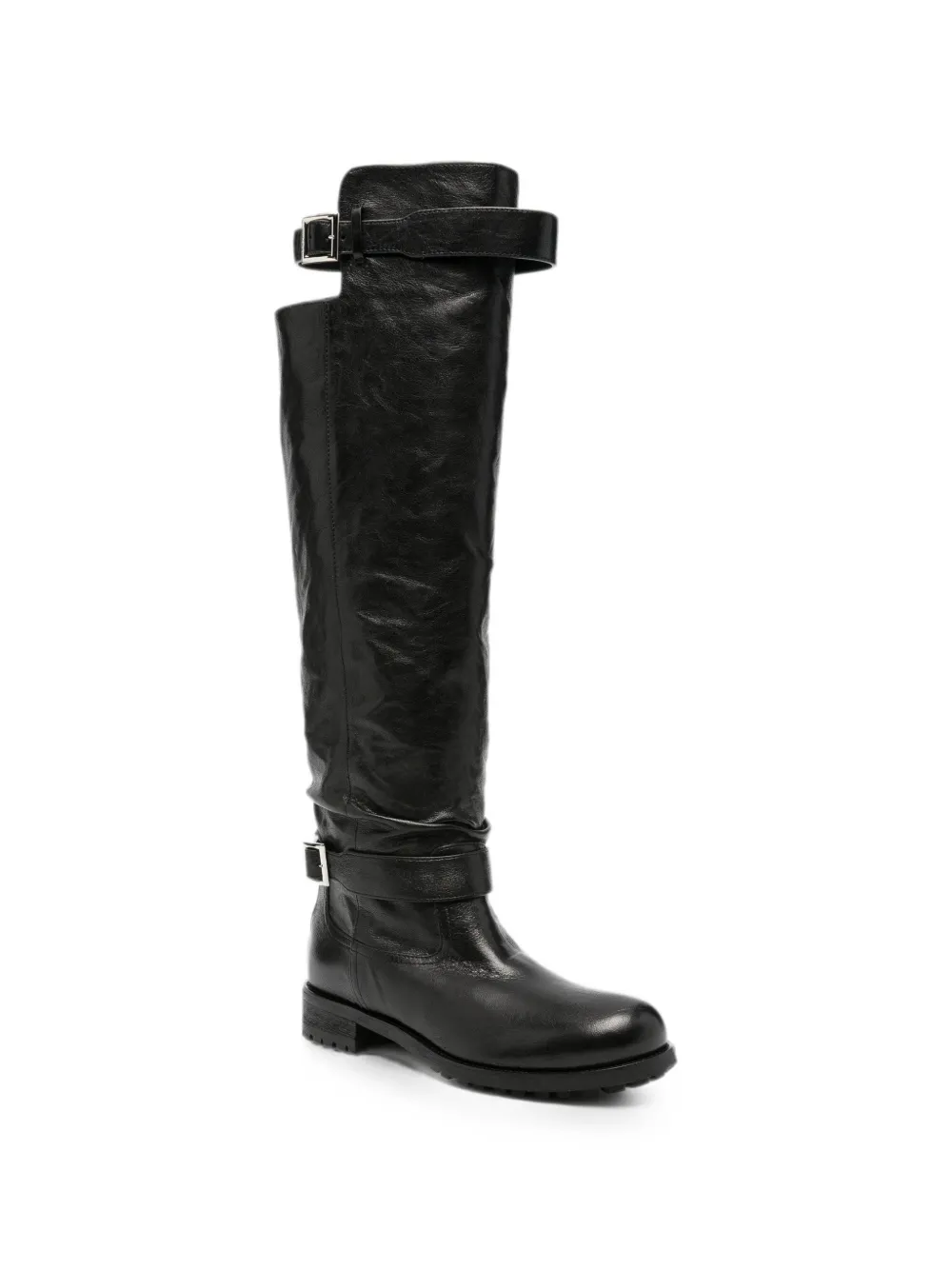 Jimmy Choo buckle-detail knee-high boots Zwart